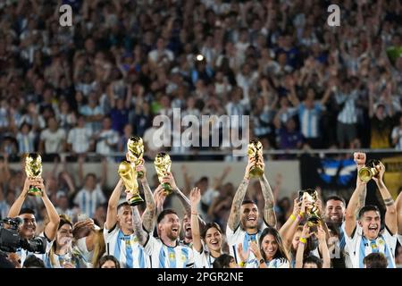 23 mars 2023, ville de Buenos Aires, ville de Buenos Aires, Argentine: INT. SPORTS.- équipe Argentine pendant le match de football amical contre Panama, à Buenos Aires, Argentine, 23 mars 2023 (Credit image: © Julieta Ferrario/ZUMA Press Wire) USAGE ÉDITORIAL SEULEMENT! Non destiné À un usage commercial ! Banque D'Images