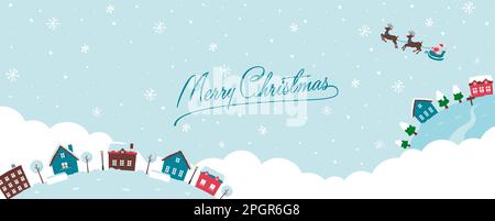 Illustration de la bannière Web Fantasy Planet avec motif de Noël Illustration de Vecteur