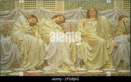 Dreamers de 1850 à 1882 par Albert Joseph Moore Banque D'Images