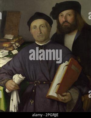 Le médecin Giovanni Agostino della Torre et son fils, Niccolò 1515 par Lorenzo Lotto Banque D'Images