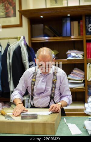 Dege & Skinner, créateur de chemises sur mesure Savile Row, créé en 1865 et situé au numéro 10 Savile Row, Londres, Royaume-Uni Banque D'Images