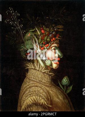 Portrait allégorique - 'Summer' 1572 par Giuseppe Arcimboldo Banque D'Images