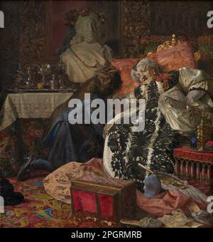 La mort de la reine Sophie Amalie 1882 par Kristian Zahrtmann Banque D'Images