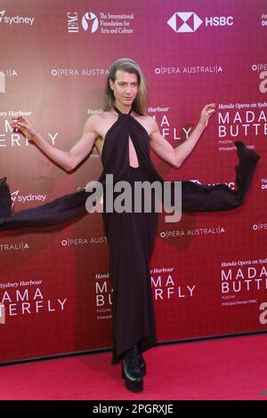Sydney, Australie. 24th mars 2023. Christian Wilkins arrive sur le tapis rouge lors de la soirée d'ouverture de l'opéra Madama Butterfly Handa sur le port de Sydney à Fleet Steps, Mme Macquaries point. Credit: Richard Milnes/Alamy Live News Banque D'Images