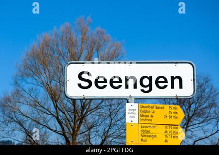 Seengen, Suisse - 23 février 2023: Seengen est une commune suisse du canton d'Argovie. Il est situé dans le Seetal à l'extrémité nord de Banque D'Images