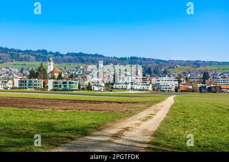 Seengen, Suisse - 23 février 2023: Seengen est une commune suisse du canton d'Argovie. Il est situé dans le Seetal à l'extrémité nord de Banque D'Images