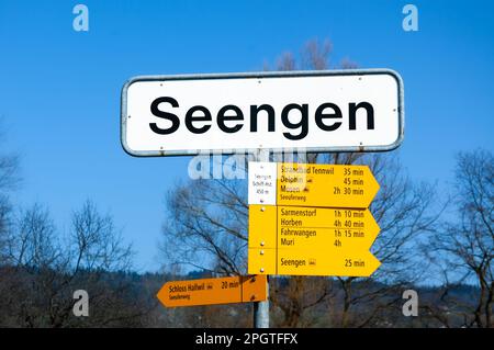 Seengen, Suisse - 23 février 2023: Seengen est une commune suisse du canton d'Argovie. Il est situé dans le Seetal à l'extrémité nord de Banque D'Images