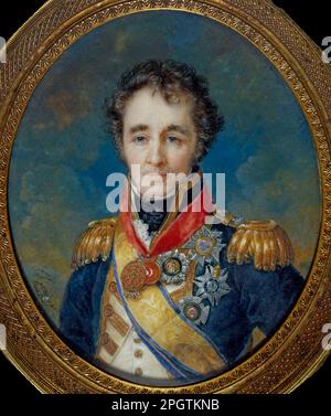 Portrait de l'amiral Sir William Sidney Smith (1764-1840) par Louis Marie Autissier - 1823 Banque D'Images