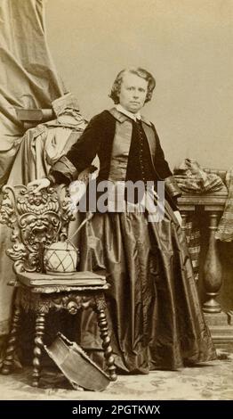 Portrait de Rosa Bonheur (Marie Rosalie) (1823-1899) photographie de Disderi Banque D'Images