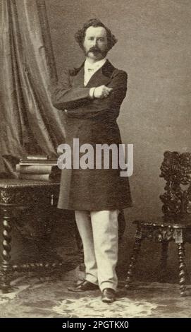 Portrait de Sir Robert Peel (1822-1895) homme d'État anglais , photographie de DIsderi Banque D'Images