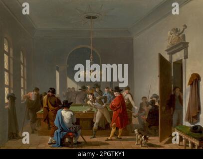 La salle de billard après 1810 ( 0,16 x 0,21 cm ) - Nicolas Antoine Taunay - MET Banque D'Images