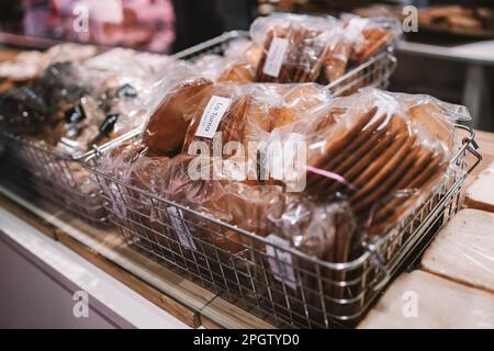 Pains gastronomiques frais à vendre dans la boulangerie espagnole Banque D'Images