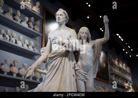 La collection Gipsoteca ou plâtre de Lorenzo Bartolini et Luigi Pampaloni à l'Accademia de Florence Banque D'Images