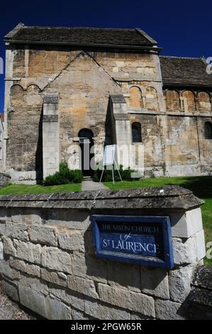 L'église saxonne de St Laurence à Bradford-on-Avon, Wiltshire, Royaume-Uni. Banque D'Images