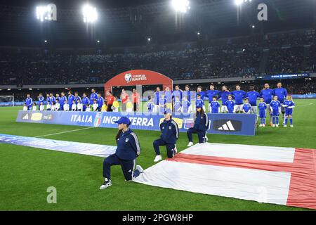 Naples, Campanie. 23rd mars 2023. Joueurs pendant le match de football qualification Euro 2024 Groupe c Italie-Angleterre, Stadio Diego Armando Maradona, Naples, Italie, 23 mars 2023 Fotografo01 crédit: Agence de photo indépendante/Alamy Live News Banque D'Images