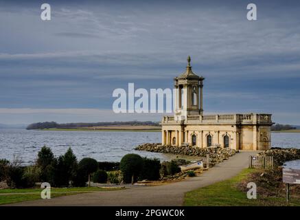 Église Normanton à Rutland Water, Royaume-Uni Banque D'Images