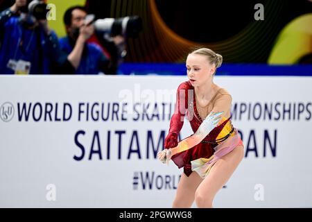 Janna JYRKINEN (fin), au cours du patinage féminin gratuit, aux Championnats du monde de patinage artistique 2023 de l'UIP, à la Super Arena de Saitama, sur 24 mars 2023, à Saitama, au Japon. Credit: Raniero Corbelletti/AFLO/Alay Live News Banque D'Images