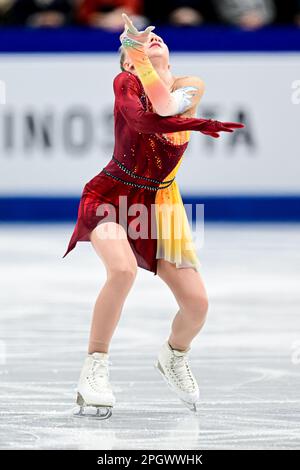 Janna JYRKINEN (fin), au cours du patinage féminin gratuit, aux Championnats du monde de patinage artistique 2023 de l'UIP, à la Super Arena de Saitama, sur 24 mars 2023, à Saitama, au Japon. Credit: Raniero Corbelletti/AFLO/Alay Live News Banque D'Images