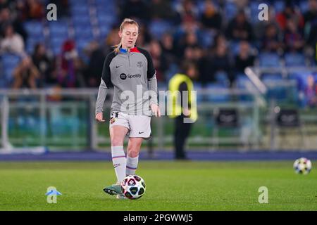 Rome, Italie. 21st mars 2023. Rome, Italie, 21 mars 2023: Keira Walsh (21 Barcelone) rencontre de football de la Ligue des champions des femmes entre LES ROMS et le FC Barcelone au Stadio Olimpico à Rome, Italie. (Daniela Porcelli/SPP) crédit: SPP Sport presse photo. /Alamy Live News Banque D'Images