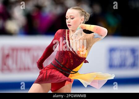 Janna JYRKINEN (fin), au cours du patinage féminin gratuit, aux Championnats du monde de patinage artistique 2023 de l'UIP, à la Super Arena de Saitama, sur 24 mars 2023, à Saitama, au Japon. Credit: Raniero Corbelletti/AFLO/Alay Live News Banque D'Images