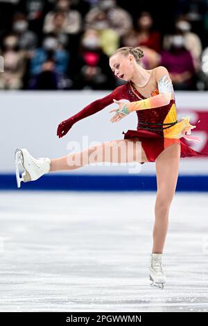 Janna JYRKINEN (fin), au cours du patinage féminin gratuit, aux Championnats du monde de patinage artistique 2023 de l'UIP, à la Super Arena de Saitama, sur 24 mars 2023, à Saitama, au Japon. Credit: Raniero Corbelletti/AFLO/Alay Live News Banque D'Images