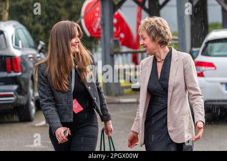 Cork, Irlande. 24th mars 2023. La Conférence du Parti du travail de 72nd commence ce soir à l'hôtel Silver Springs de Cork. Ivana Bacik, chef du travail, arrive à la conférence. Crédit : AG News/Alay Live News Banque D'Images