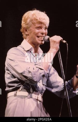 David Bowie, le Colisee, Québec, Canada, 11 juillet 1983. Banque D'Images