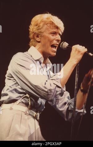 David Bowie au Colisee à Québec, Québec, Canada, 11 juillet 1983. Banque D'Images