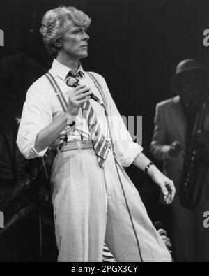 David Bowie au Colisee à Québec, Québec, Canada, 11 juillet 1983. Banque D'Images