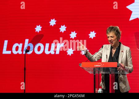 Cork, Irlande. 24th mars 2023. La Conférence du Parti du travail de 72nd commence ce soir à l'hôtel Silver Springs de Cork. Ivana Bacik, chef du travail, prononce son discours d'ouverture à la conférence. Crédit : AG News/Alay Live News Banque D'Images