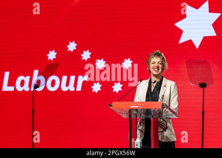 Cork, Irlande. 24th mars 2023. La Conférence du Parti du travail de 72nd commence ce soir à l'hôtel Silver Springs de Cork. Ivana Bacik, chef du travail, prononce son discours d'ouverture à la conférence. Crédit : AG News/Alay Live News Banque D'Images