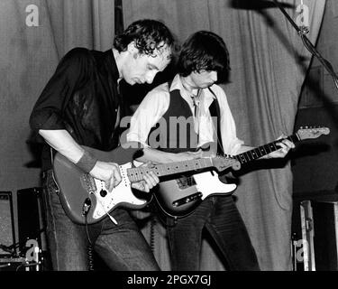 Frères Mark et David Knopfler de dire Straits à Alumnae Hall, Brown University, Providence, Rhode Island, Etats-Unis, 25 février 1979. Banque D'Images