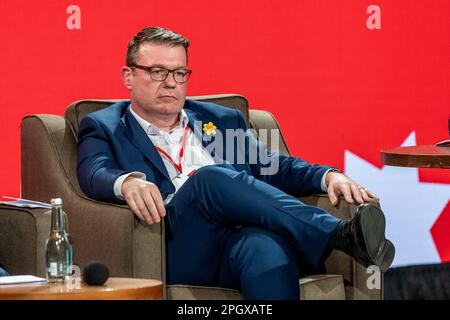 Cork, Irlande. 24th mars 2023. La Conférence du Parti du travail de 72nd commence ce soir à l'hôtel Silver Springs de Cork. Le porte-parole du Parti travailliste sur l'agriculture, Alan Kelly, à la conférence. Crédit : AG News/Alay Live News Banque D'Images