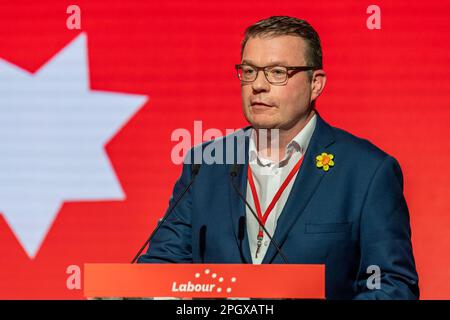 Cork, Irlande. 24th mars 2023. La Conférence du Parti du travail de 72nd commence ce soir à l'hôtel Silver Springs de Cork. Le porte-parole du Parti travailliste sur l'agriculture, Alan Kelly, à la conférence. Crédit : AG News/Alay Live News Banque D'Images