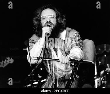 Ian Anderson de Jethro Tull, Providence, Rhode Island, Centre civique, 15 octobre, 1979. Banque D'Images
