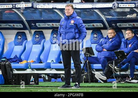 Saint Denis, France. 24th mars 2023. Ronald KOEMAN des pays-Bas lors de l'UEFA Euro 2024, qualifications européennes, match de football du Groupe B entre la France et les pays-Bas sur 24 mars 2023 au Stade de France à Saint-Denis près de Paris, France - photo Matthieu Mirville/DPPI crédit: DPPI Media/Alay Live News Banque D'Images