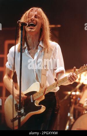 Robin Zander de trick bon marché, Providence, RI, Centre civique, 24 février, 1981. Banque D'Images