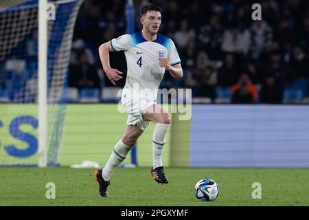 NAPLES, ITALIE - MARS 23: Declan Rice of England en action pendant l'UEFA EURO 2024 qualification groupe C match entre l'Italie et l'Angleterre au Stadio Diego Armando Maradona sur 23 mars 2023 à Naples, Italie.Credit: Ciancaphoto Studio Banque D'Images