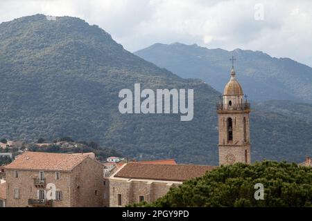 Sartene dans le département de Corse-du-Sud sur l'île de Corse, France. Banque D'Images