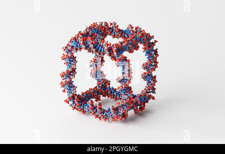 Cube d'ADN, modèle moléculaire Banque D'Images