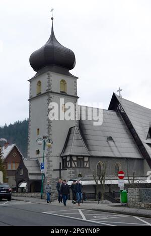 Église de la Sainte Vierge Marie, Karpacz, Basse-Silésie, Pologne Banque D'Images