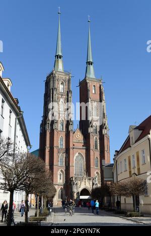 St. Cathédrale de John's, île de la Cathédrale, Wroclaw, Basse-Silésie, Pologne Banque D'Images