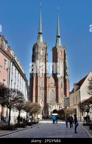 St. Cathédrale de John's, île de la Cathédrale, Wroclaw, Basse-Silésie, Pologne Banque D'Images