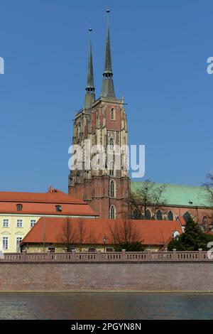 St. Cathédrale de John's, île de la Cathédrale, Wroclaw, Basse-Silésie, Pologne Banque D'Images