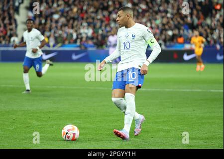 Saint Denis, France. 25th mars 2023. Kylian Mbappe de France lors de l'UEFA Euro 2024, qualifications européennes, match de football du Groupe B entre la France et les pays-Bas sur 24 mars 2023 au Stade de France à Saint-Denis près de Paris, France - photo Jean Catuffe/DPPI crédit: DPPI Media/Alamy Live News Banque D'Images