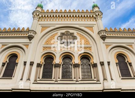 Façade de la synagogue espagnole historique de Prague, République tchèque Banque D'Images