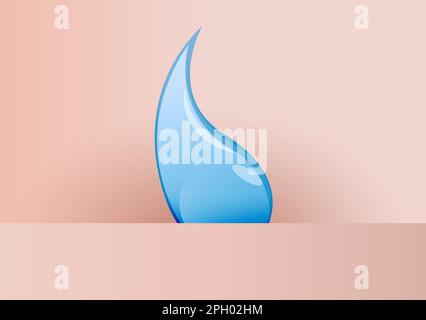 Concept d'économie et de conservation de l'eau contre la sécheresse. Pénurie d'eau et concept de crise. Illustration vectorielle Illustration de Vecteur