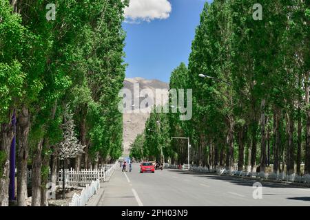 Tashkurgan signifie Stone Town, est la ville la plus à l'ouest de la Chine Banque D'Images