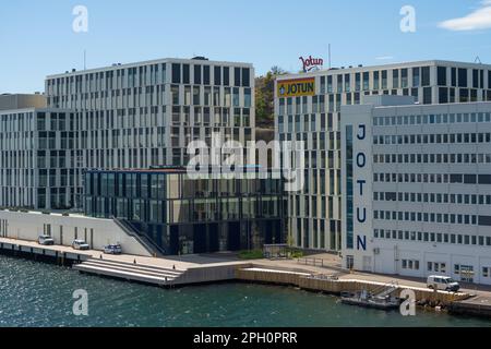 Sandefjord, Norvège - 10 août 2022 : siège de JOTUN à Sandefjord Banque D'Images