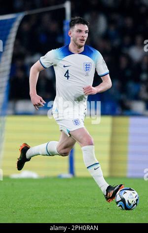 Naples, Italie. 23rd mars 2023. Declan Rice d'Angleterre lors du match de l'UEFA EURO qualificatifs entre l'Italie et l'Angleterre au Stadio Diego Armando Maradona, Naples, Italie, le 23 mars 2023. Credit: Giuseppe Maffia/Alay Live News Banque D'Images